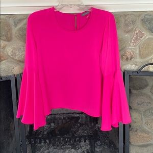 Vince camuto pink belle sleeve top